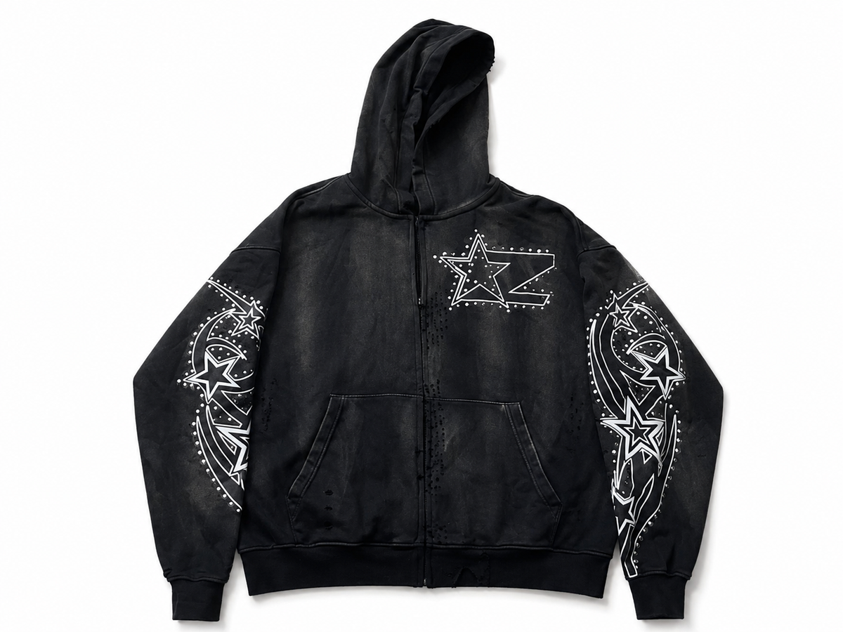 BLACK HOLE HOODIE (RIVETS)