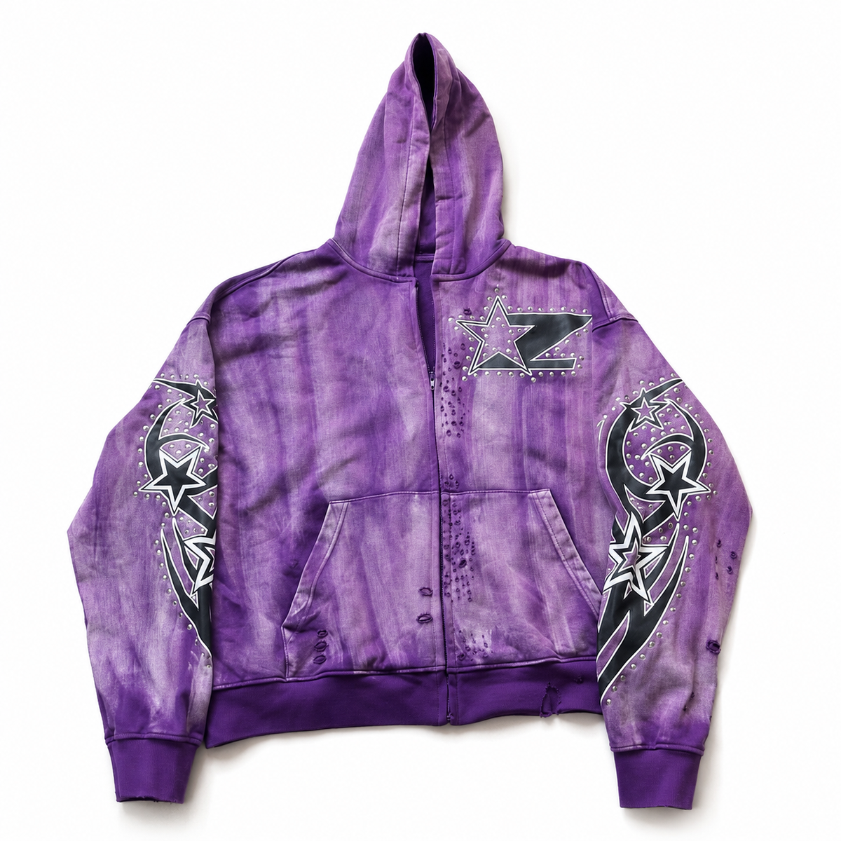 GALAXY PURPLE HOODIE (RIVETS)