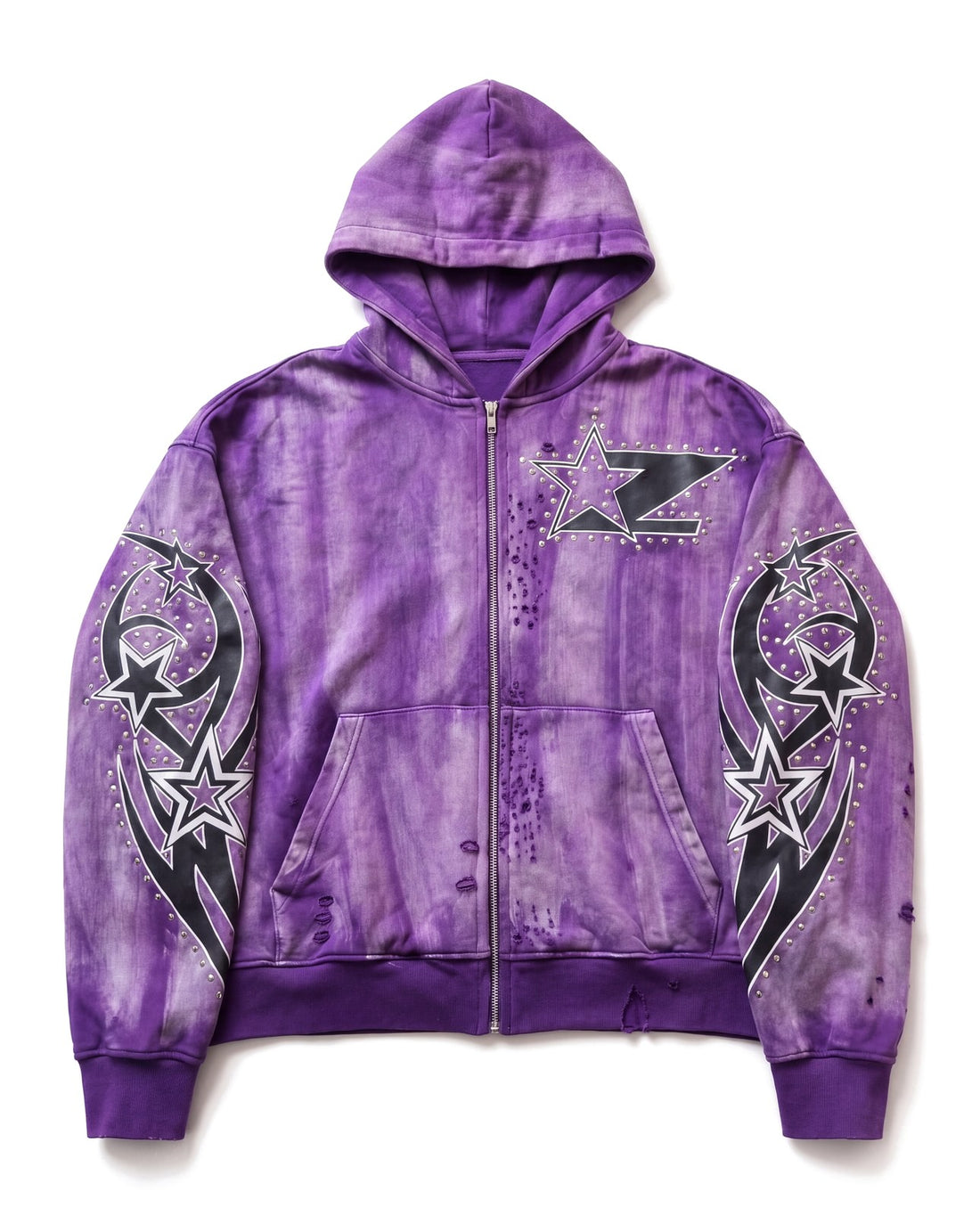 GALAXY PURPLE HOODIE (RIVETS)